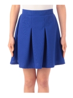 ボックスプリーツスカート/ブルー系(092)