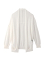 リネン混ラメニットカーディガン/ホワイト(001)