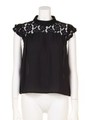レースギャザーNS TOPS/ブラック