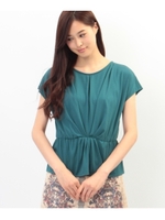 レーヨン混タックカットソー/ベージュ(052)