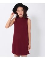 細テレコノースリワンピース/キャメル(041)