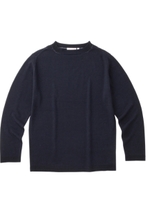 製品染めボトルネックプルオーバー/チャコールグレー(014)