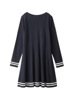 MUVEIL WORK セーラーラインニットワンピース/ホワイト(101)