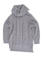 【Casual】タートルケーブルルーズニット/キャメル