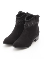 【JELLY BEANS】フラワーレースウエスタンブーツ/黒S