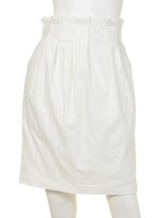 【mystic】シンプルひざ丈タイトスカート/オフホワイト