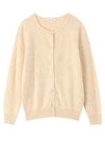 ◆アンゴラ混シャギーカーディガン/ナチュラル(050)