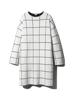 ウィンドーペーンチェック ニットワンピース/オフホワイト(203)