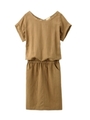 バジルリネンワンピース/キャメル(041)