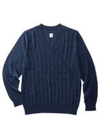 ビエラヤーンシャドウダイヤ柄Vネックニット/ライトグレー(011)