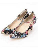 ビジューストラップパンプス/フラワー(119)