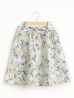 フラワー×チュールスカート/ベージュ柄