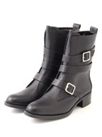 マルチストラップカーフブーツ / MULTI-STRAP CALF BOOTS/Black