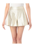 メタリックツイードショートパンツ/ゴールド系(007)