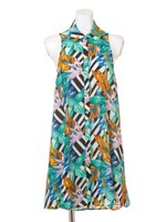 【SHOW ME YOR MUMU】CARLY COLLARED / PRINTED DRESS/グリーン