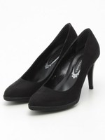 【vanity beauty】【柔らかソール】プレーンパンプス/ネイビースエード