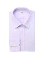 アワティサテンツイルストライプドレスシャツ/ロイヤルパープル(082)