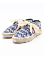 キャンバスジュートフラットシューズ/ブルー(192)