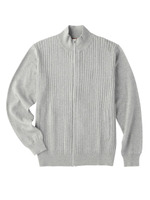 スタンドカラーリブZip羽織り/ブルー系(092)