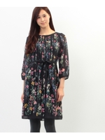 タックフラワーワンピース/ネイビー(193)