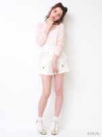 レースキャミセットトップス/PINK*WHT