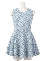 小花柄ミニワンピ/Light Blue