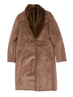 【Lady like】フェイクムートンコート/ブラウン