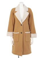 【ROSE BUD】BONDING FLEECE CHESTER COAT/CAMEL