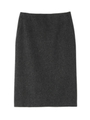 ウールロングタイトスカート/チャコールグレー(914)