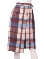 オーバーチェックラップスカート/ブラック