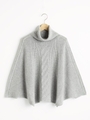 ケーブルポンチョ/グレー