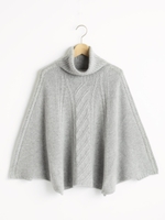 ケーブルポンチョ/グレー