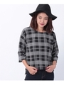 ジャカードチェックプルオーバー/ブラック(219)