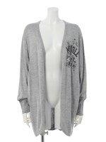 ジャガードニットモモンガカーデ/レッド