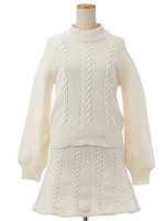 タートルケーブルスカートセットアップ/ホワイト