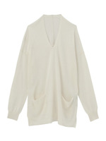 ディープVネックハイゲージニット/ブルー(092)