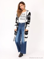 デニムワイドパンツ/ユーズド