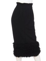 ファースカート/ブラック