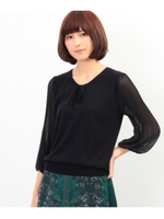 プリーツスリーブプルオーバー/ネイビー(093)