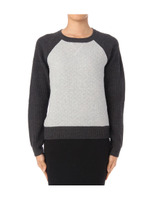 ラグラン切り替えトレニティプルオーバニット/グレー(512)