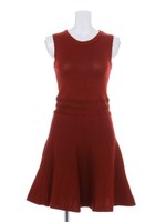 エレガントニットワンピース/ワイン