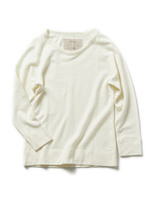 カシミヤ混裏毛プルオーバー/グレー