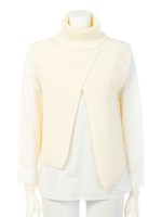 シャツテールニット/オフホワイト