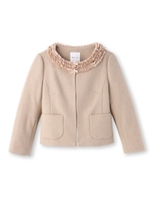 フリルツイードジャケット/ベージュ(052)