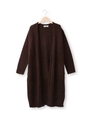 ブークレニットカーディガン/ダークブラウン(043)