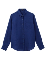 リネン100%シャツ/ライトオレンジ(466)