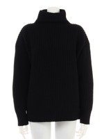 リブボトルネックニット/ベージュ