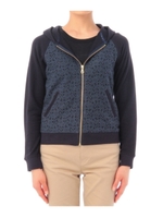 レース使いジップアップパーカ/グレー系(012)