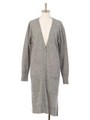 7GG ラムウールニットロングカーディガン/グレー