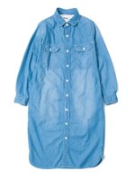 DUNGAREE SHIRT DRESS/ライトインディゴ